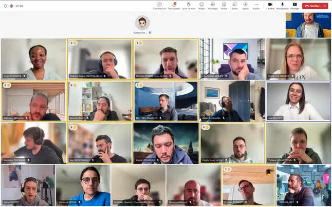 Atelier collaboratif en visio avec les équipes