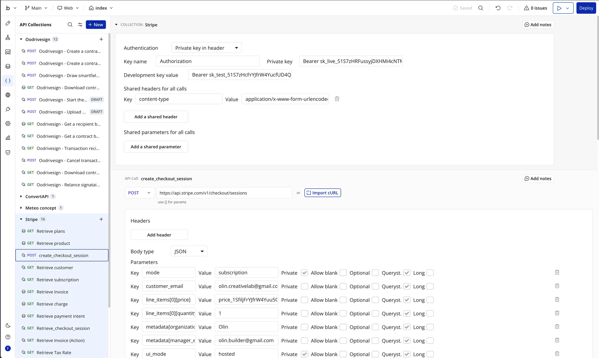 Connecteurs d’APIs tierces dans Excibat : Oodrive Sign, Stripe Billing et webhooks d’états.