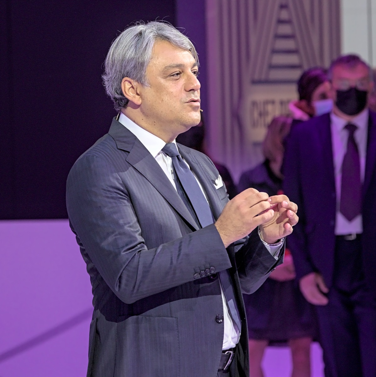 Luca de Meo, CEO de Renault Group, lors de la présentation du plan stratégique Renaulution